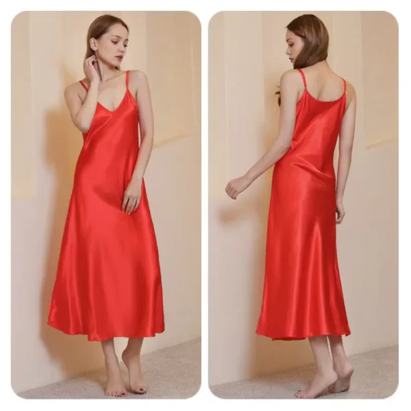 red sleeveless luxury dress