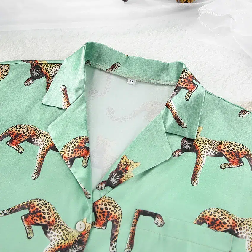 Animal pattern ladies pyjamas set