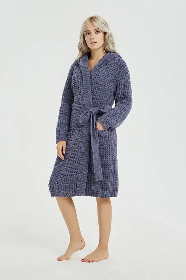 Blue gray Women's Plus size robe