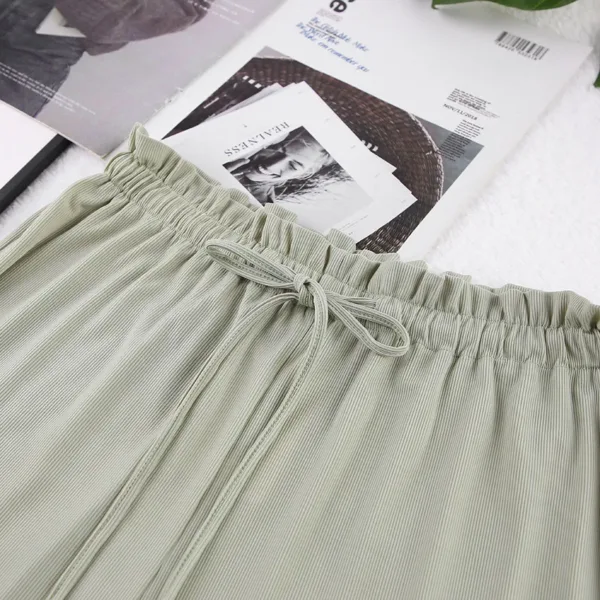 Green long sleeve shortie pyjamas sets