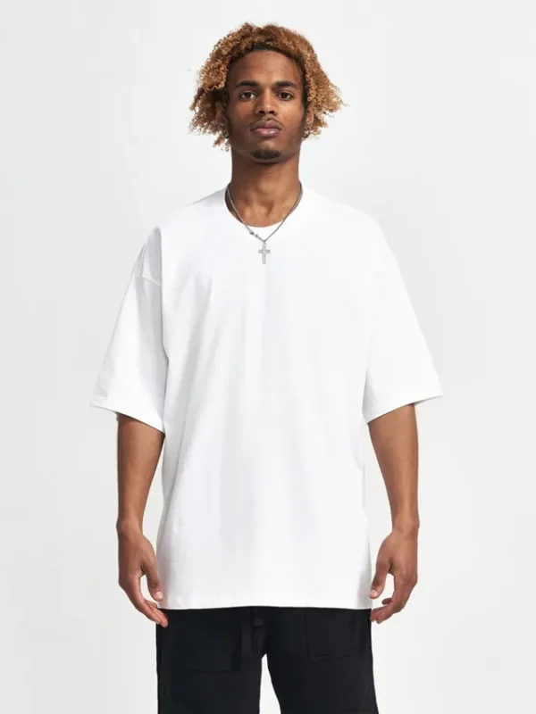 Short sleeve plain white t shirt design men