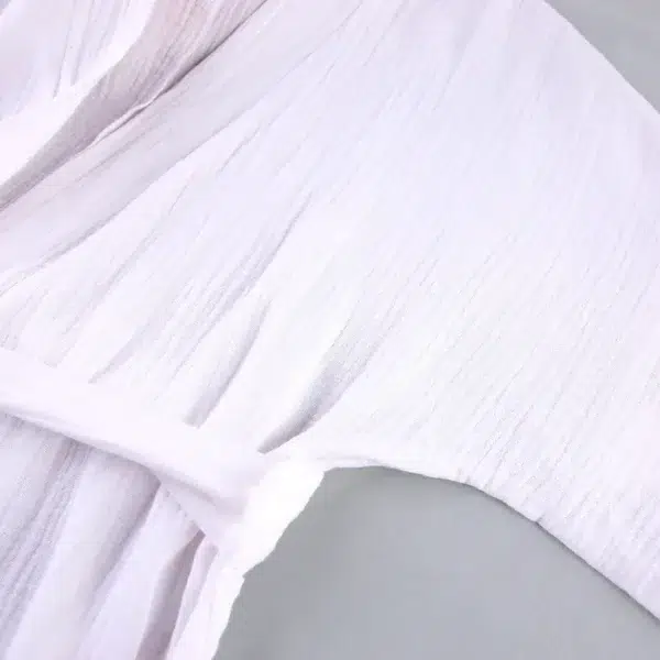 White long sleeve women robe set