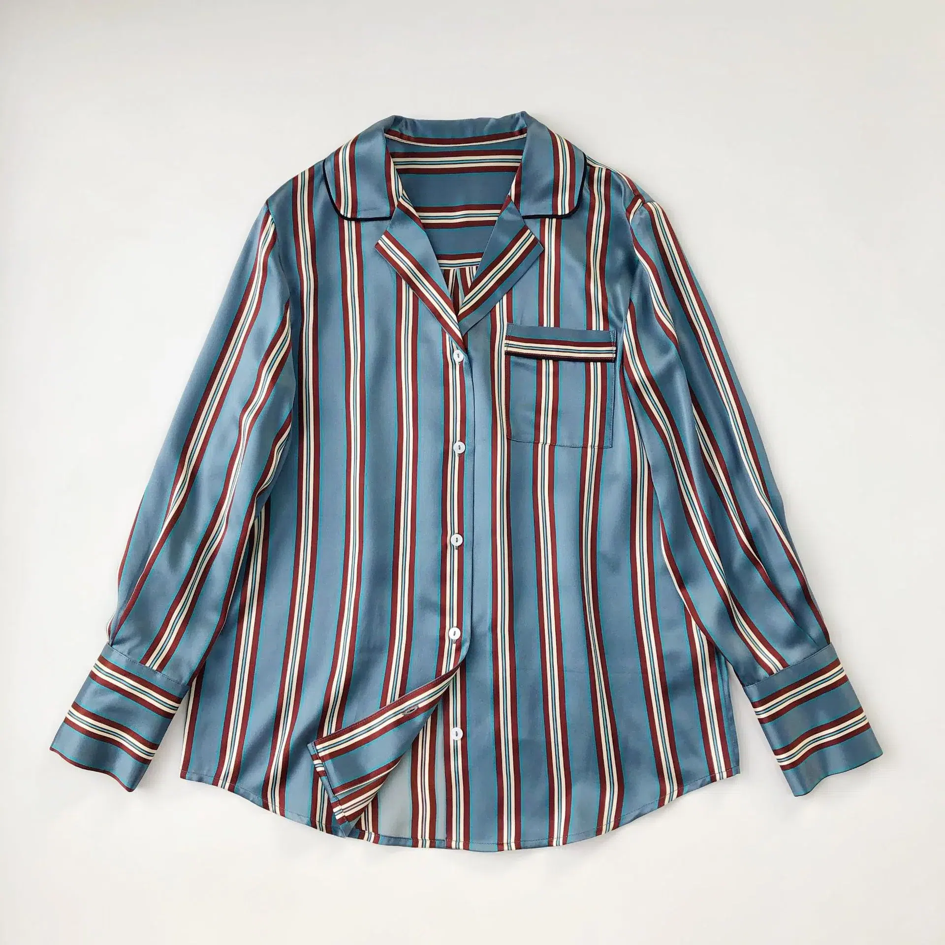 blue and white striped pyjamas