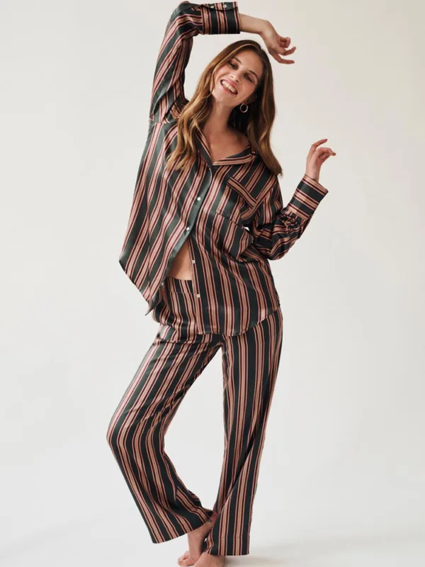 silk striped pyjamas